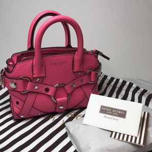 Henri Bendel Hot Pink mini crossbody leather bag